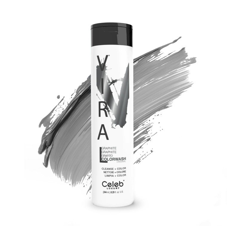 Celeb Luxury Colorwash Color Depositing Shampoo - Color Refresher, Vegan Hair Dye, Bondfix Bond Rebuilder, Viral Graphite