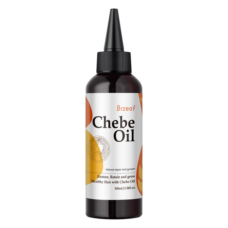 Brzeaf Natural Chebe Oil from Chad - 3.38OZ, Moisturizing African Scalp and Hair Oil for Promoting Growth, Deterring Breakage & Deep Conditioning
