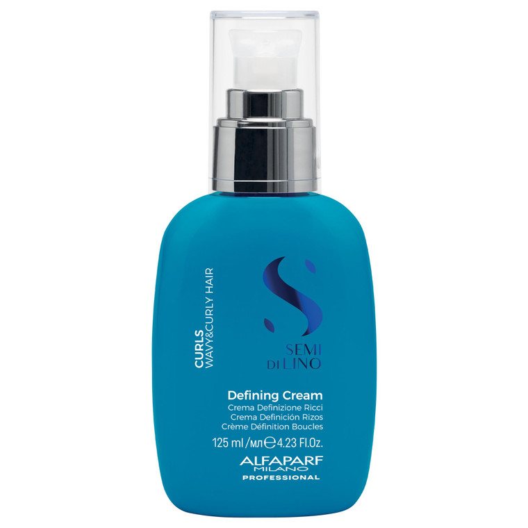 Alfaparf Milano Semi Di Lino Curl Defining Cream - Hair Styling Curl Activator - Replenishes Hair Hydration with Flaxseed Oil & Vitamin E - Lightweig