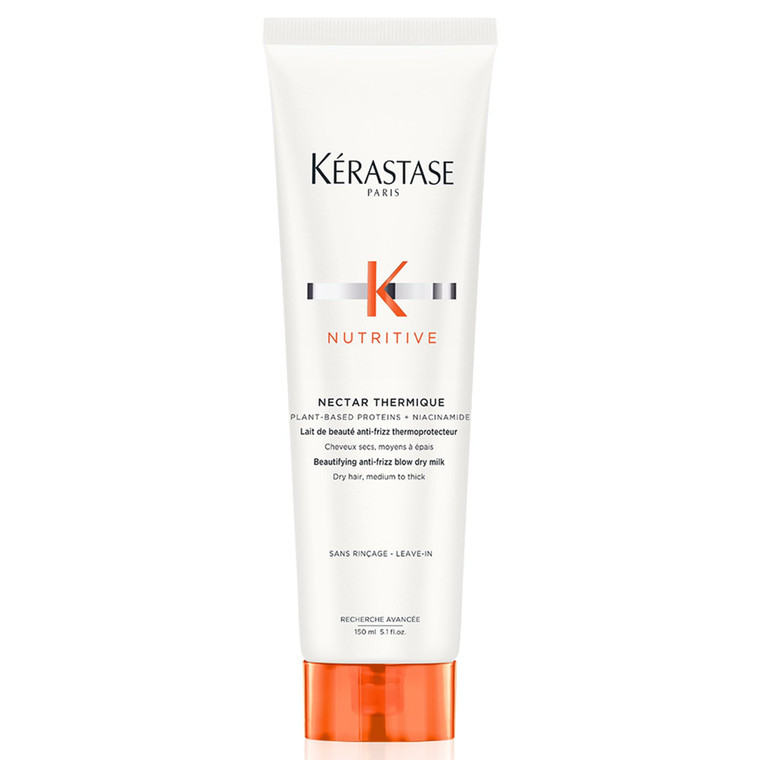 Kerastase Nectar Thermique Heat Protecting Cream - Anti-Frizz, Softness & Shine, Heat Protection, With Niacinamide, For Medium to Thick Dry Hair, 5.1