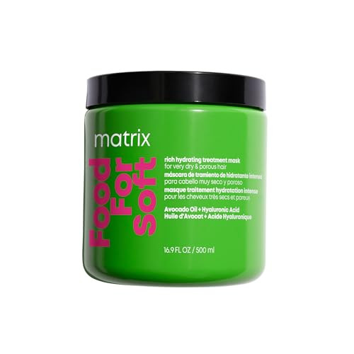 MATRIX Food For Soft Rich Hydrating Hair Mask - Deep Conditioner For Dry & Brittle Hair, Adds Shine & Softness, With Avocado Oil & Hyaluronic Acid, R