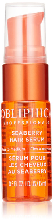 Obliphica Seaberry Leave in Hair Serum for Fine & Medium Hair - Vitamins and Omegas for Frizz Free & Nourished Hair - Hair Serum for Dry Hair and Gro