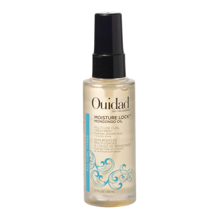 Ouidad Moisture Lock Mongongo Hair Oil for Curly Hair, 1.7 fl oz, Multi-Use Leave-In Treatment, Fast-Absorbing Elixir, Hydrates, Smoothes, Strengthen