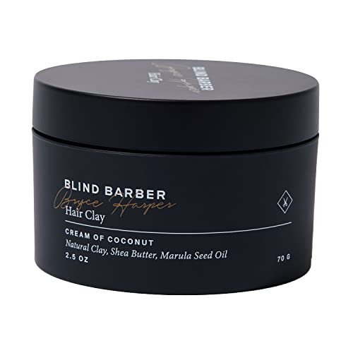 Blind Barber Bryce Harper Hair Clay - Matte Clay Pomade for Men - Medium to Strong Hold - Infused with Kaolin, Shea Butter & Marula Seed Oil - Coconu