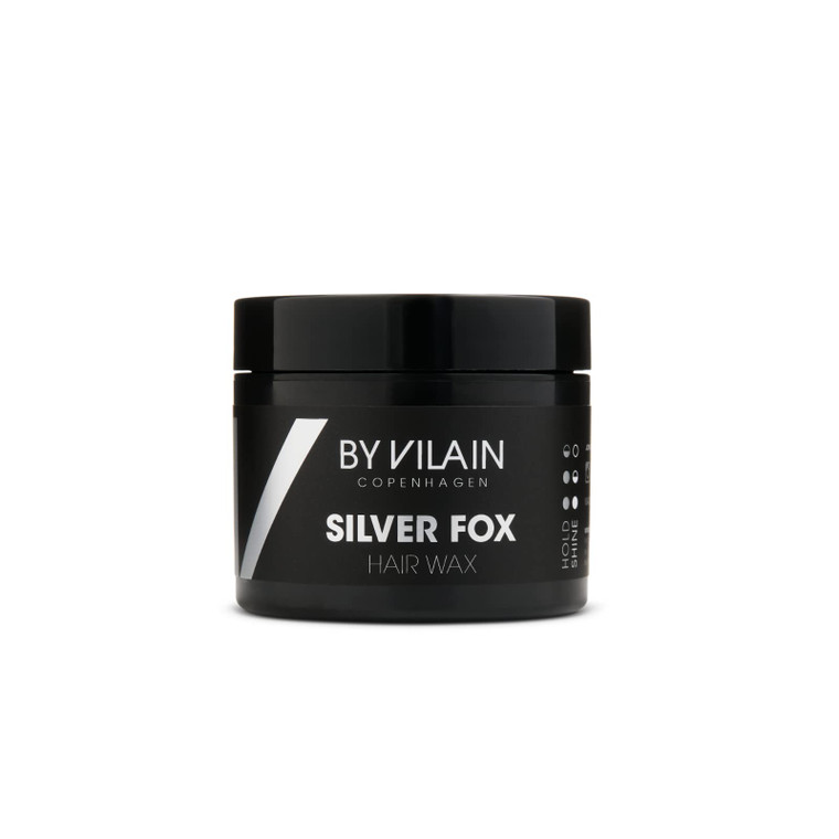 By Vilain Silver Fox Mud Wax - Super Strong Hold Medium Shine Clean Cut Look Long Lasting Hair Pomade Easy to Style for Fullness & Texture Smoothing