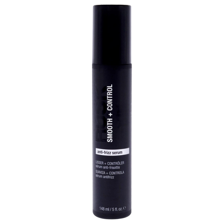 RUSK Anti-Frizz Serum, Smooth + Control, For Damp or Dry Hair, Smoothes and Prevents Frizz, 5 oz