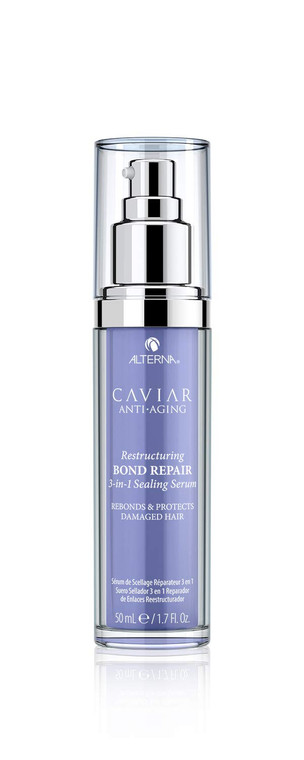 Alterna Haircare CAVIAR Anti-Aging Restructuring Bond Repair 3-in-1 Sealing Serum, Rebonds and Protects Damaged Hair,1.7 Fl Oz