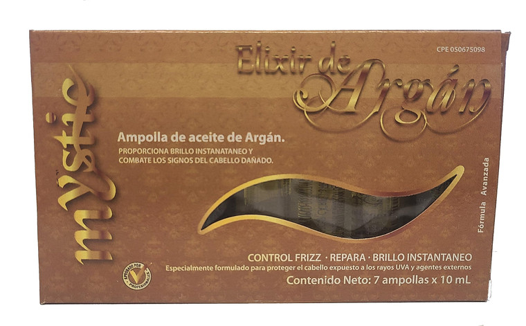 Kleravitex Mystic Argan Oil Ampoule - Strengthen, Hydrate, Repair, Anti-Frizz, Detangle, Liquid Gold From Morocco (Pack of 7, 2.37, Fl Oz)