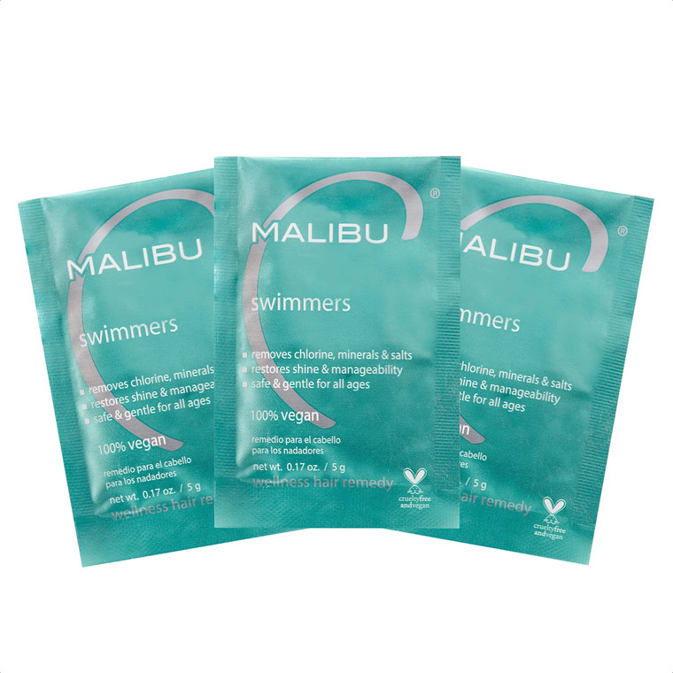 Malibu C Swimmers Wellness Remedy & After Pool Hair Care - Restoring & Hydrating Swim Treatment with Vitamin C Complex - Protects Against Discolorati