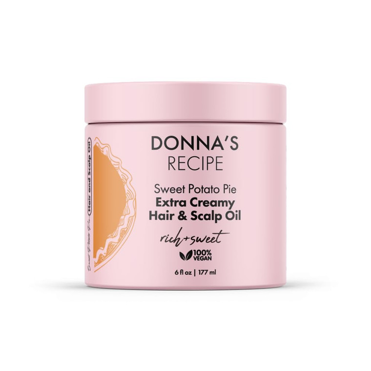 Donna's Recipe by Tabitha Brown Sweet Potato Pie Hair & Scalp Oil  Lightweight, Moisture-Rich, Soothing scalp care with Vanilla & Cinnamon (6 oz)