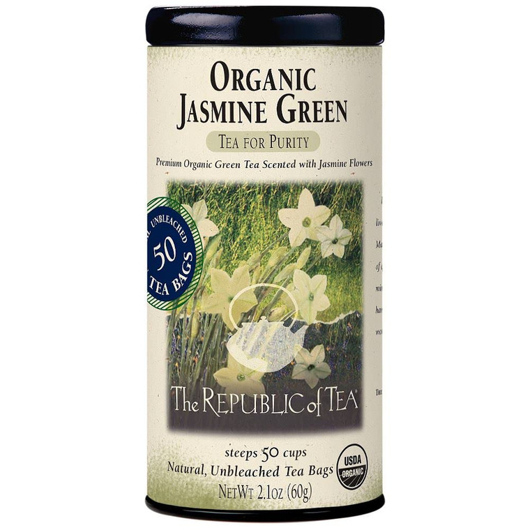 The Republic of Tea - Organic Jasmine Green Tea, 50 Tea Bags