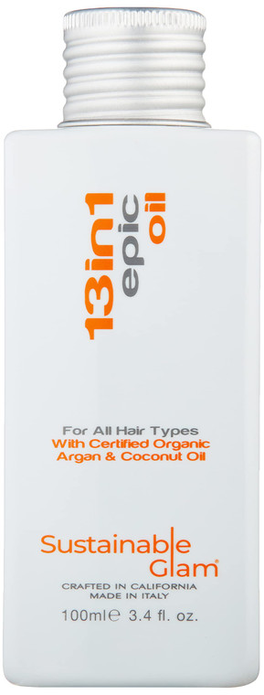 Sustainable Glam 13in1 Epic Hair Oil with Argan Oil & Coconut Oil - For all hair types - Vegan, sulfate free, paraben free