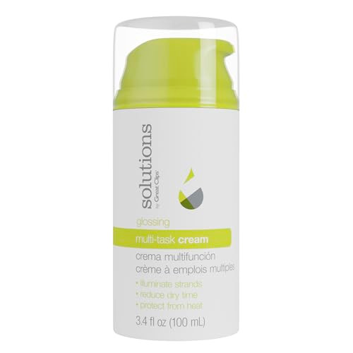 GREAT CLIPS Solutions Glossing Multi-Task Cream, 3.4oz | Taming Frizz & Fly-aways | Smooths & Softens Hair