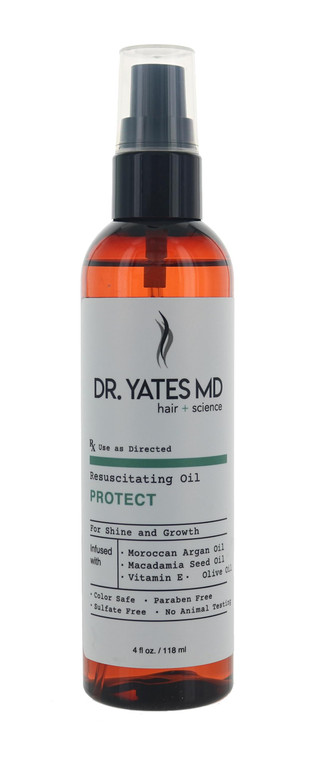 Dr. Yates MD - Resuscitating Oil, For Shine & Growth, with Moroccan Argan Oil and Vitamin E (4 Fl Oz)