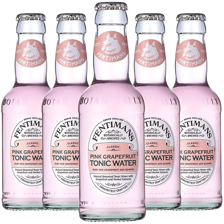 Fentimans Botanically Brewed Natural Pink Grapefruit Tonic Water, 6.7 fl oz Bottles  Premium Mixer for Cocktails & Refreshing Drinks