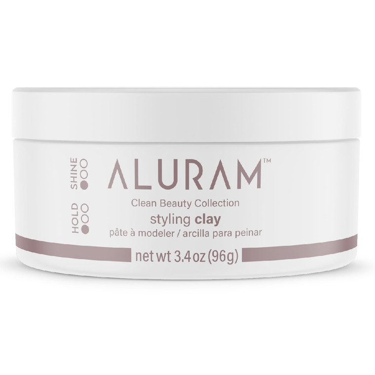ALURAM Hair Styling Clay, Soft Satin Finish, Clean Beauty Haircare for All Hair Types, 3.4 Fl Oz