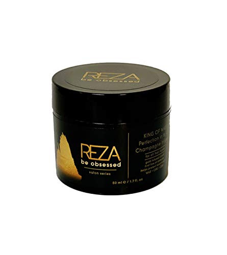 Reza King of Wax: Luxury Styling Hair Cream, Long Lasting Hold, Shiny Finish, Sulfate Free, Paraben Free for Men, 1.7 Fl. Oz.