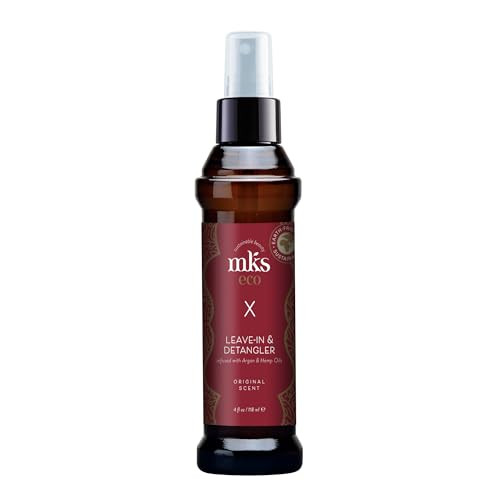 Earthly Body MKS eco X, Original Scent - 4 fl oz - Leave-In Treatment & Detangler - Moroccan Argan Oil, Hemp Seed Oil - Vegan & Cruelty Free