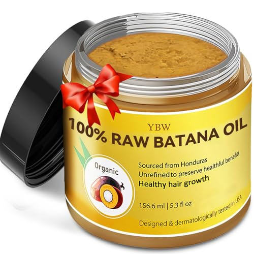 Raw Batana Oil for Hair Growth by Dr. Sebi Organic Raw Honduras Oil - 100% Pure & Natural Botana Paste for Thicker, Stronger Hair for Men and Women