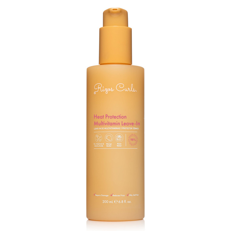 Rizos Curls Multivitamin Leave-In Heat Protection Up to 450°F  Strengthen, Repair & Add Shine to Straight, Wavy, Curly, Coily Hair Types 1a4c  Sul