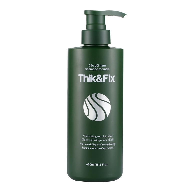 Thik&Fix Hair Growth Shampoo for Men, Improves Volume, Strength & Texture, Hydrates & Nourishes Scalp, Formulated for Thinning, Damaged or Gray Hair