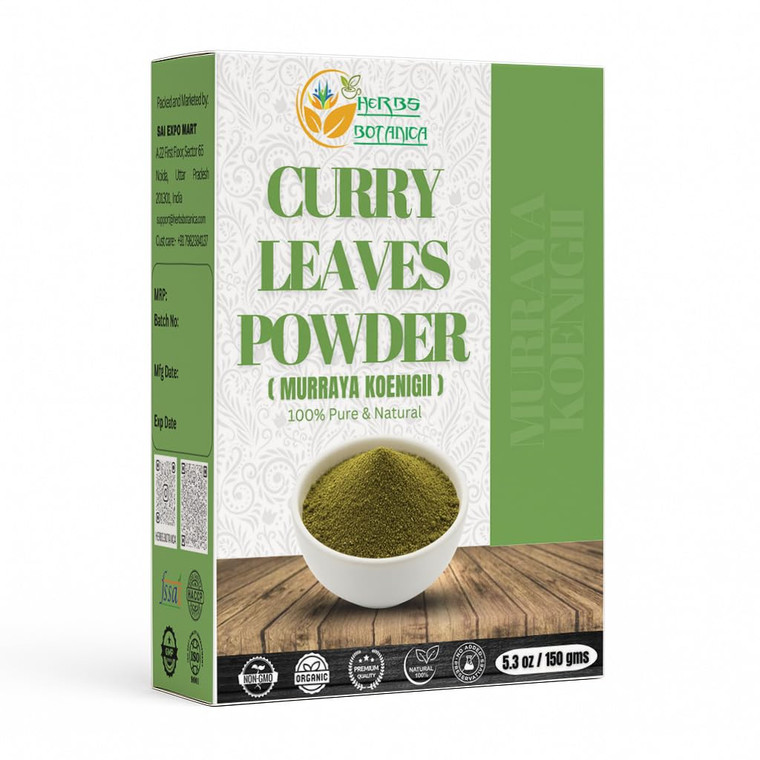 Curry Leaf Powder 100% Natural Grown Dried 5.3 oz | Promotes Hair Growth Formulation | Strong Hair | Hair Volume | Thicker Hair No Chemical by Herbs