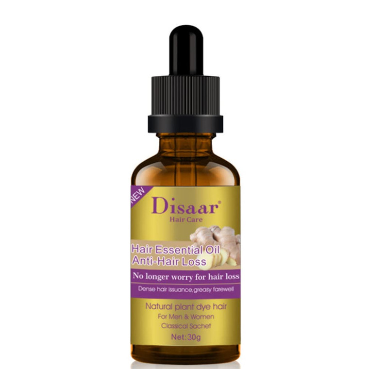 DISAAR BEAUTY Natural Hair Growth Serum with Ginger Essential Oil - Anti Hair Loss Essence for Healthy, Strong, and Thick Hair Growth, Treats Baldnes