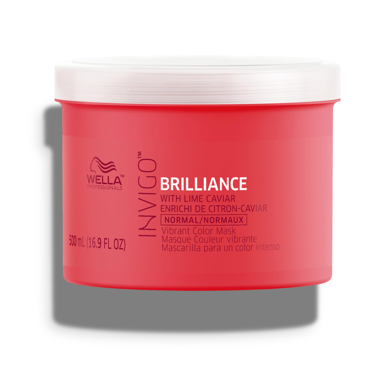 Wella Professionals Invigo Brilliance Color Vibrancy Mask | For Fine/Normal Colored Hair | Conditioning & Moisturizing Treatment | 16.9 Fl Oz