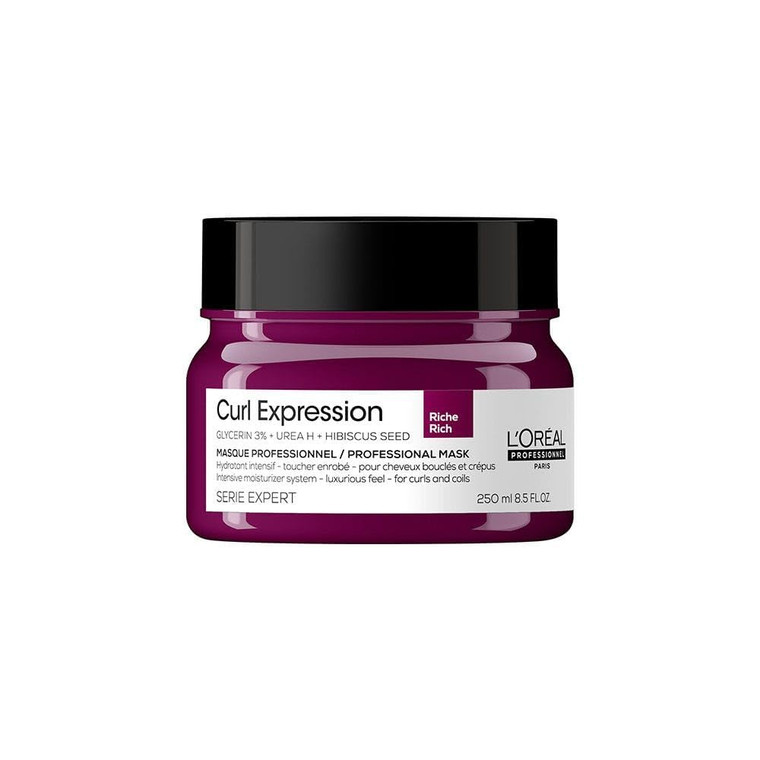 L'Oréal Professionnel Paris Curl Expression Rich Mask - For Curly and Coily Hair, Provides Intense Hydration& Curl Definition, With Glycerin