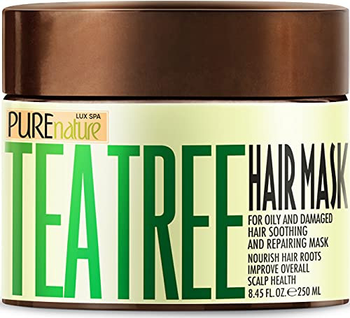 Tea Tree Oil Hair Mask - Conditioner and Deep Moisturizer Treatment for Dry Damaged Hair - With Hydrating Protein for Advanced Repair - Soothing for