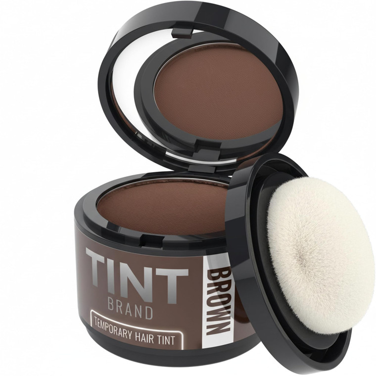TINT Root Cover Up Hair Powder for Women & Men, Brown, Gray Hair Concealer, Root Touch Up Powder