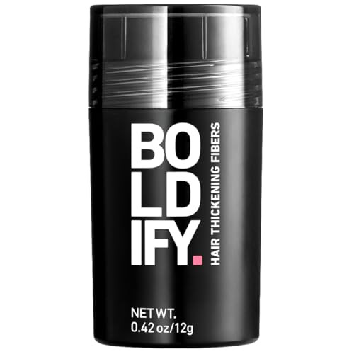 BOLDIFY Hair Fibers (12g) - Fill In Thinning and Fine Hair for an Instantly Fuller, Thicker Look - 14 Shades for Women & Men - Ash Brown