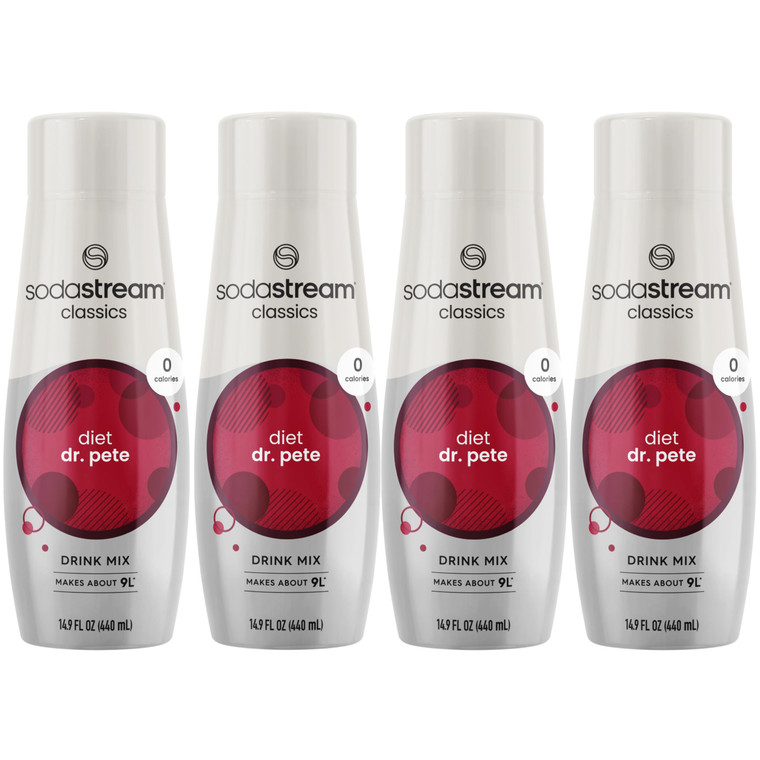 SodaStream - Diet Dr Pete Beverage Mix - For Soda Water Makers - Turns 9.5 Gallons of Sparkling Water into delicious Diet Dr Pete - No sugar or HFCS