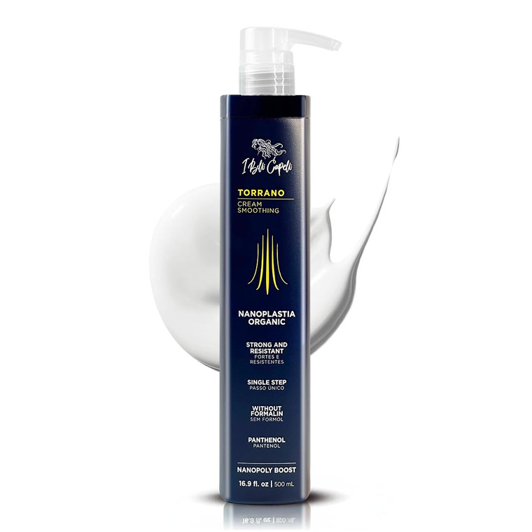 I Belli Capelli Torrano Cream Nano Keratin Hair Treatment, Straightening Hair 1 Step, Formaldehyde Free-Nanoplastia Para Alisar Cabello, Keratina Org