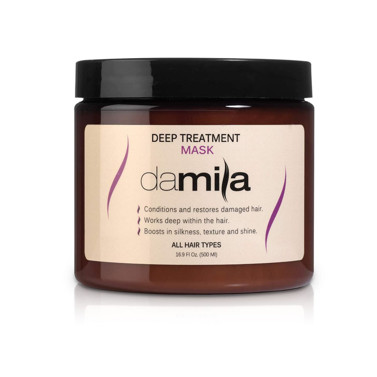 damila Keratin Hair Mask - Deep Conditioning for Dry, Damaged, Curly, Frizzy Hair - Repairs Split Ends, Restores Silkiness and Shine - 16.9 Fl. Oz