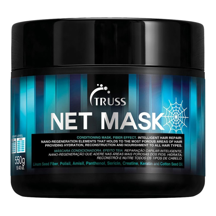 TRUSS Net Deep Conditioning Hair Mask for Damaged Hair - Formulated with Nano-Regeneration for Protein Replenishment, Hydration & Shine - Reduces Fri