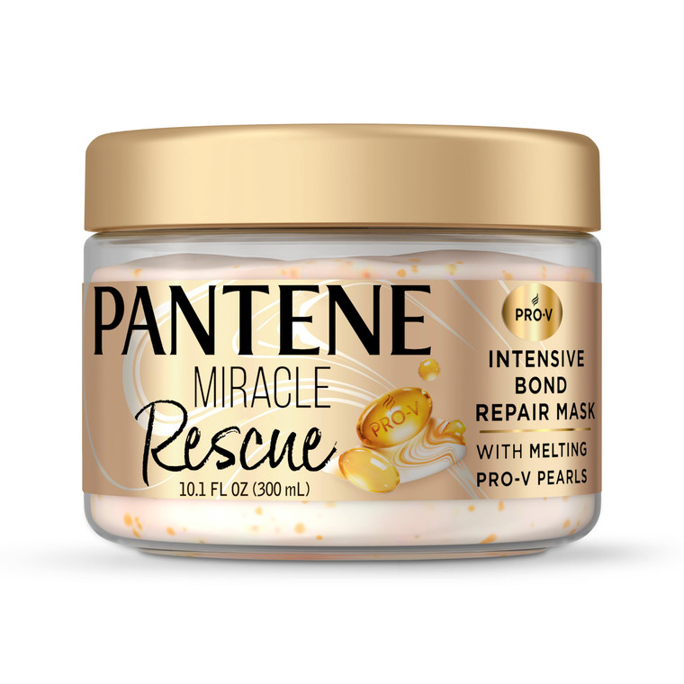 Pantene Miracle Rescue Hair Mask, Intensive Bond Repair with Melting Pro-V Pearls, Melts Away Damage, Builds Bonds, Strengthens Against Damage, Deep