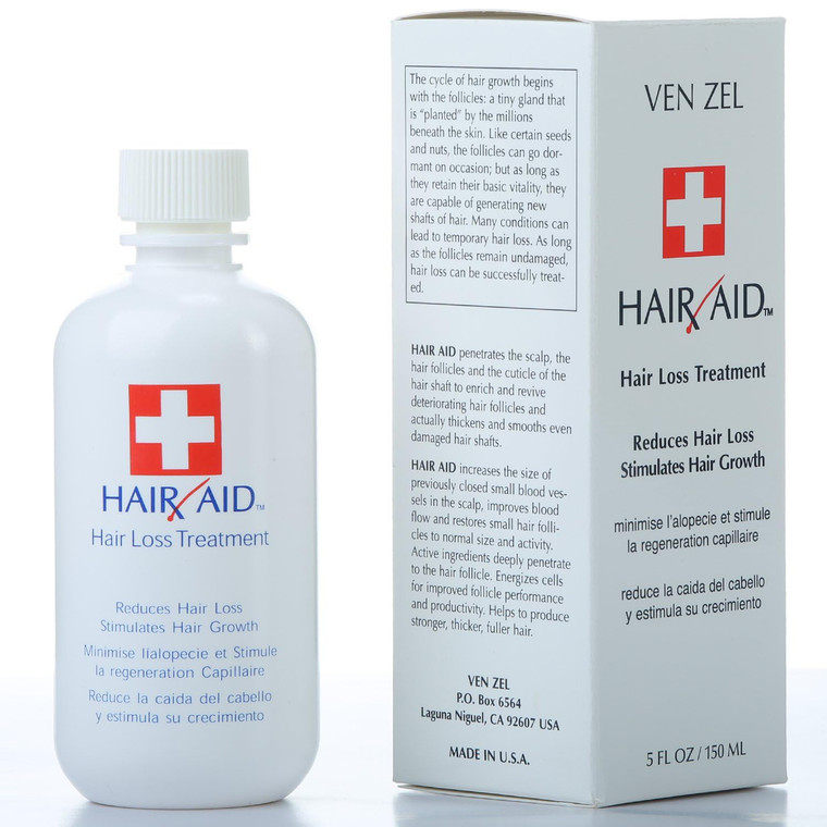 REXSOL Hair Aid Hair Loss Treatment | Stimulates Hair Growth | With pure Vitamin C & E | Yeast Cell Derivatives | Ginseng, Rosemary, Burdock & Ginkgo
