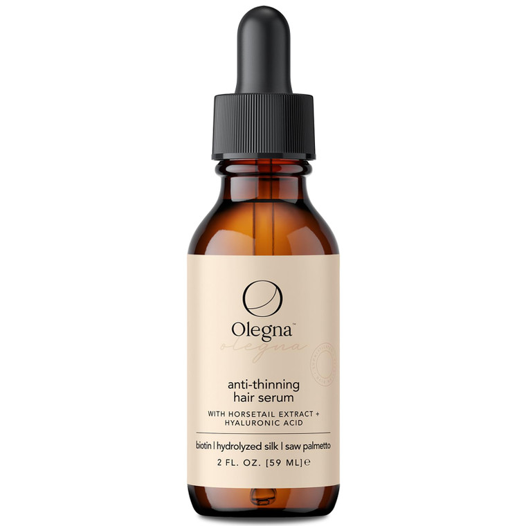 Olegna Biotin Hair Growth Oil for Women - Hair Serum for Frizzy and Damaged Hair - Prevents Hair Loss & Breakage - With Vitamin D & E + Hyaluronic Ac