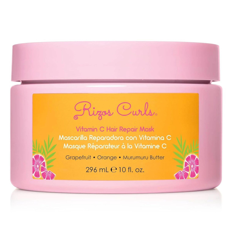 Rizos Curls Vitamin C Hair Repair Mask, Deeply Moisturizes & Hydrates, Softens & Minimize Frizz while Adding Shine, For Dry Damaged Hair, Infused wit