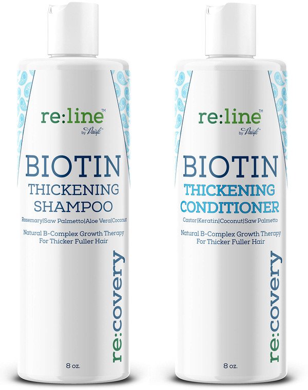 Biotin Shampoo and Conditioner for Thinning Hair Growth Thickening Shampoo for Hair Loss Treatment NATURAL Sulfate Free for Color Treated Hair Regrow