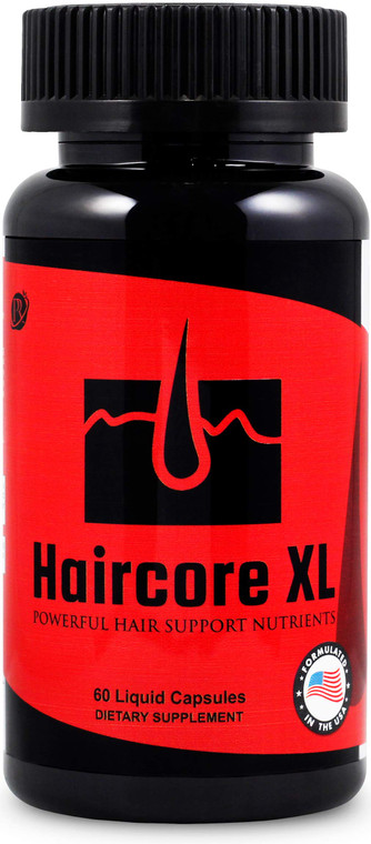 Haircore XL: DHT Blocker, Stops Hair Loss, Thinning, Balding, Repairs Hair Follicles, Promotes New Hair Growth, Regrow Hair, Men & Women, All Hair Ty
