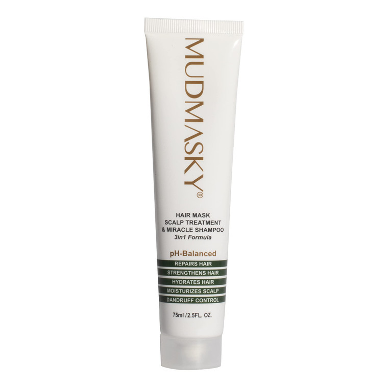 MUDMASKY Hair Mask Scalp Treatment & Miracle Shampoo 3in1 75ml / 2.5FL. OZ.