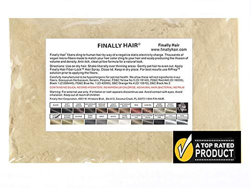 Finally Hair Fibers Refill Bag - 56 Grams of Premium Hair Loss Concealer in a Refill Bag (Light Blonde)
