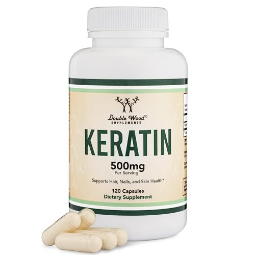 Keratin Hair Growth Vitamin (500mg per Serving, 120 Pills) Keratin Hair Treatment for Men and Women (Vital Protein for Hair, Skin, and Nails) Vitamin