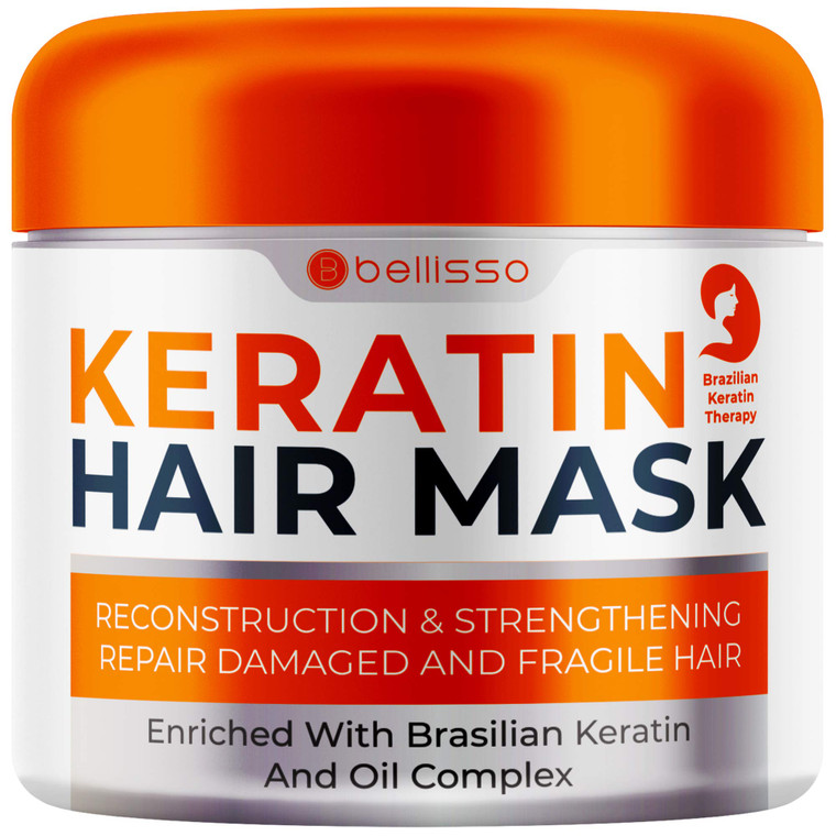 Keratin Hair Mask - Sulfate Free Hydrating Deep Conditioner Treatment for Dry, Damaged and Split Ends - Moisture for Frizzy and Curly Hair - For Wome