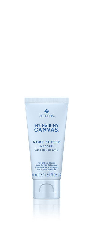 My Hair. My Canvas. Travel and Trial Size More Butter Vegan Hair Masque for Enhancing and Nurishing Waves, Curls and Coily Hair, 1.35 oz