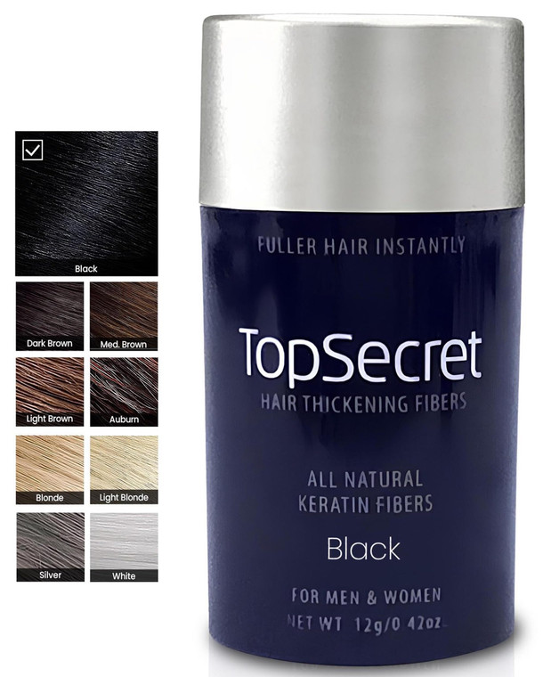 Top Secret Hair Thickening Building Fibers Refills - Undetectable & Natural Hair Filler - for Men & Women - Instantly Fill In Fine Thinning Hair - We