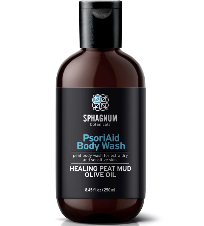 Sphagnum Botanicals Psoriasis Body Wash  Peat Mud and Olive Oil for Dry & Itchy Skin. 8.45 oz
