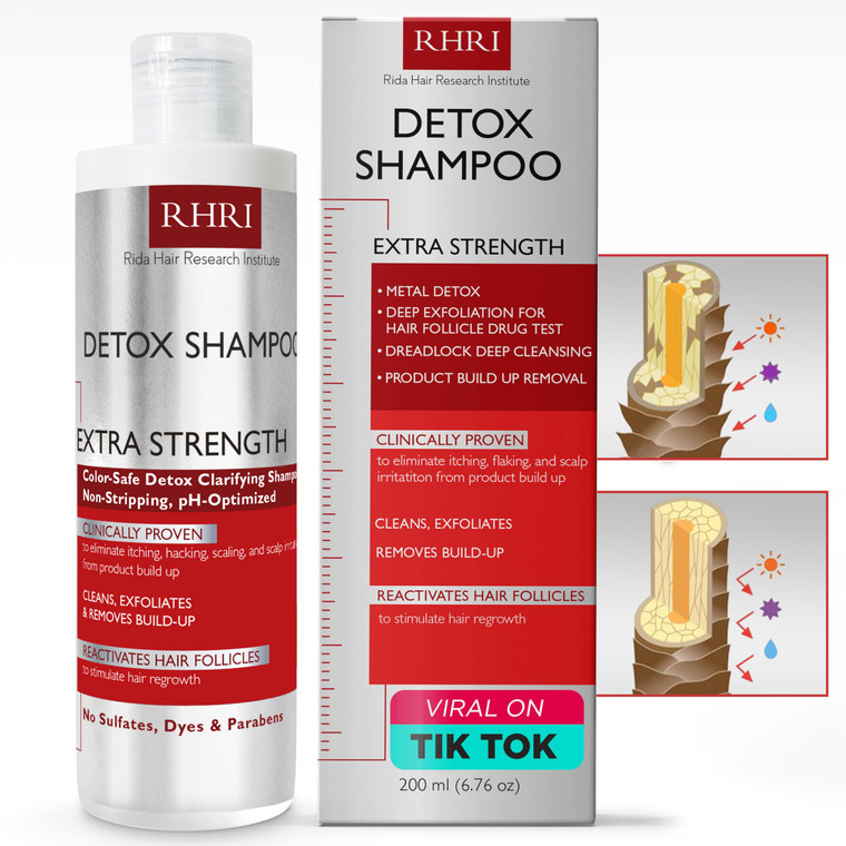 Detox Shampoo For Product Build up, Detoxify & Regrow with Our Clarifying Shampoo - Nourishes Follicles, Soothes Scalp Irritation - For All Hair Type